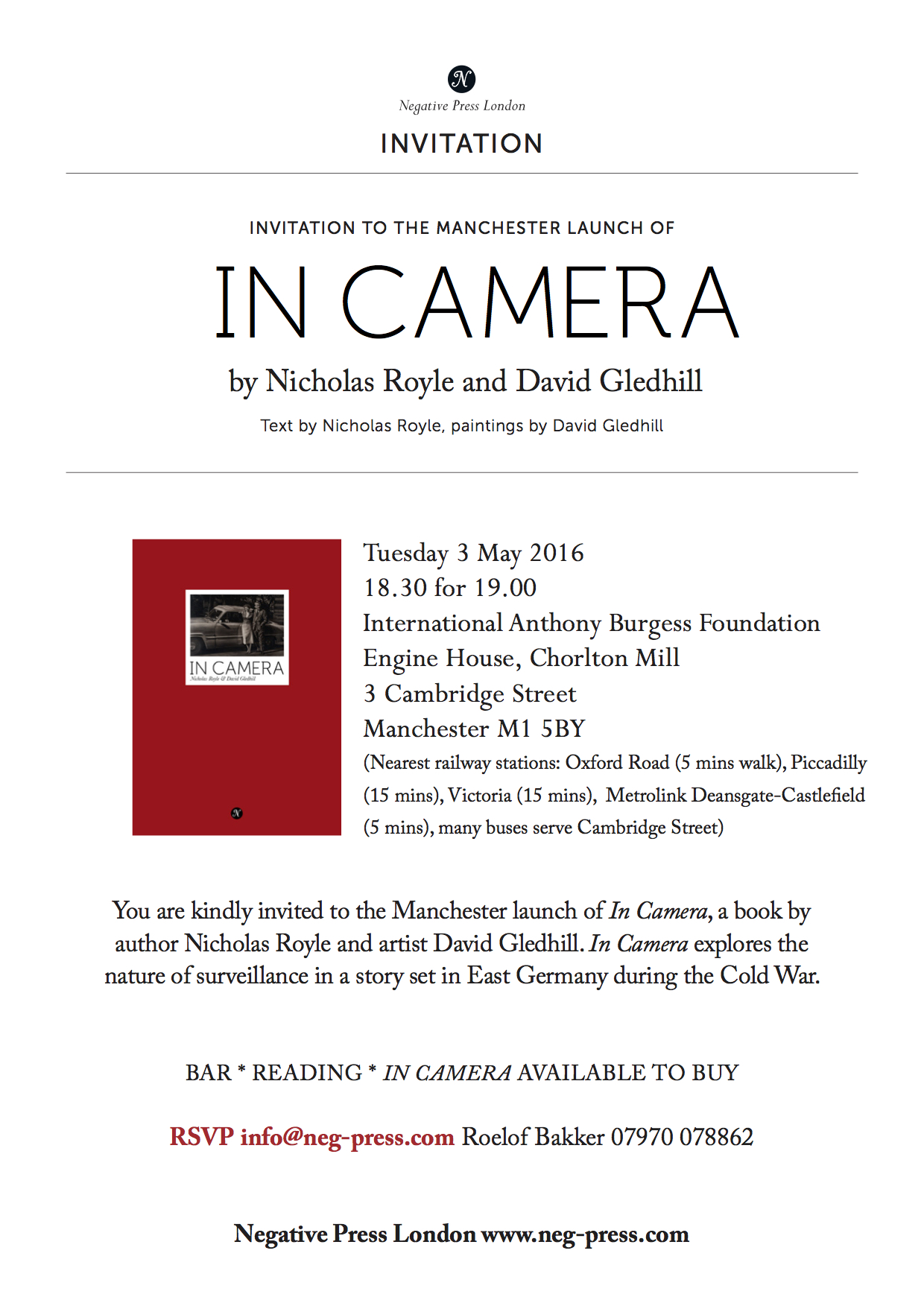 In Camera Launch Invitation