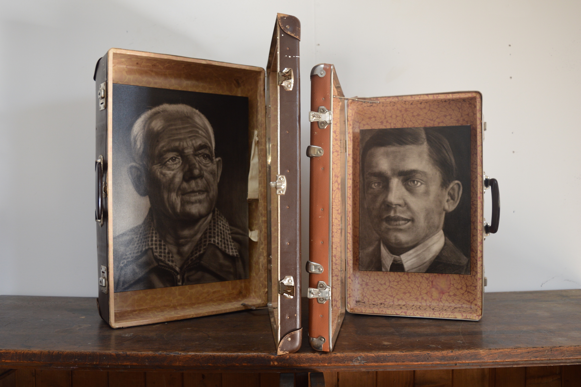 David Gledhill 'Karl Hofmann' (Detail) Assemblage with paintings, suitcases, furniture, photographs and documents. (2018)